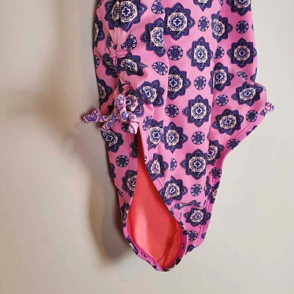 Breaking Waves Girls One Shoulder Swimsuit